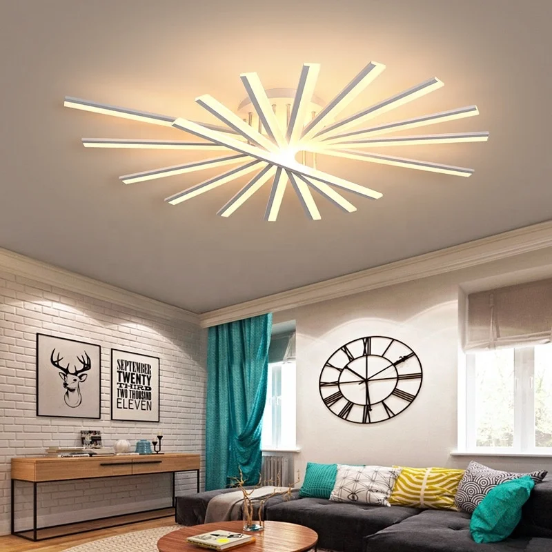 Minimalist Ceiling Lights Living Room Linear Chandelier Lights AC90V-260V Modern Bedroom LED Chandelier