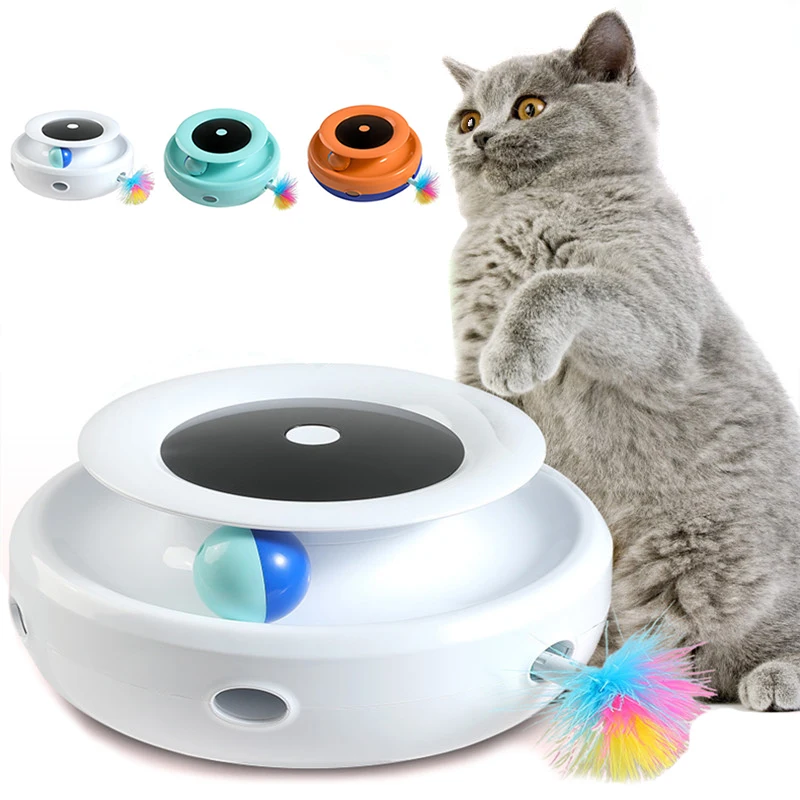 Interactive Pet Electric Cat Scratcher Cat Play Ball Toy