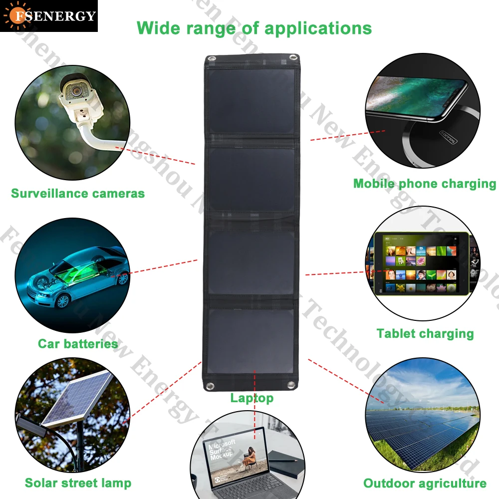 Factory 15w 20W 21W mini solar panel 5v smallest power foldable solar panels phone laptop bag charger for outdoor use