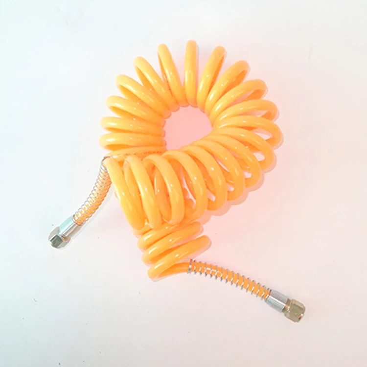 Chinese Wholesale Price Flex Self Coil Small Diameter Ozone Resistant Soft Anti-Aging PU Spiral Air Hose Set For Truck