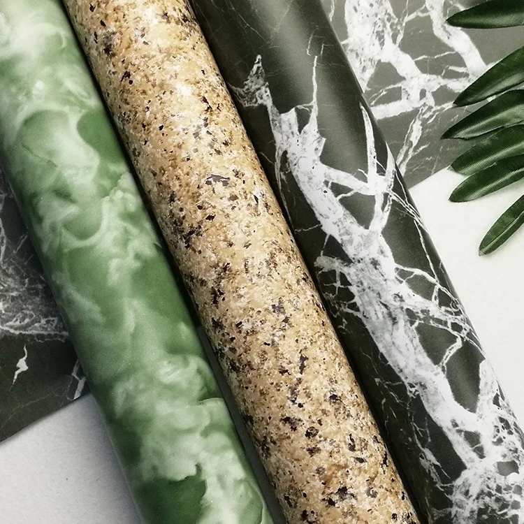 Luxury peel and stick solid removable adhesive marble kitchen water proof wall paper