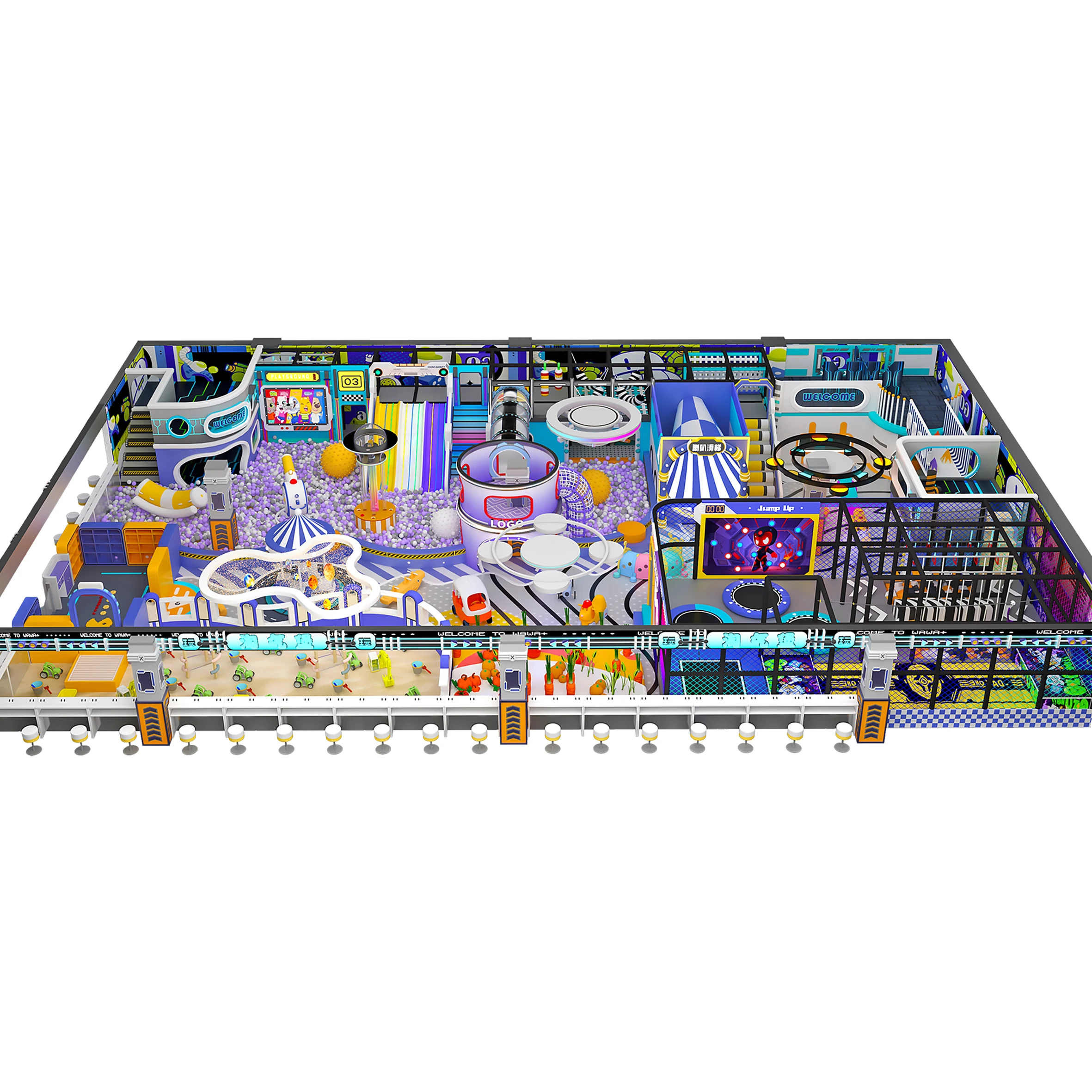 New Design Professional Themed Playhouse Climbing Nets Indoor Playground Commercial Playgrounds Kid Soft Play Equipment