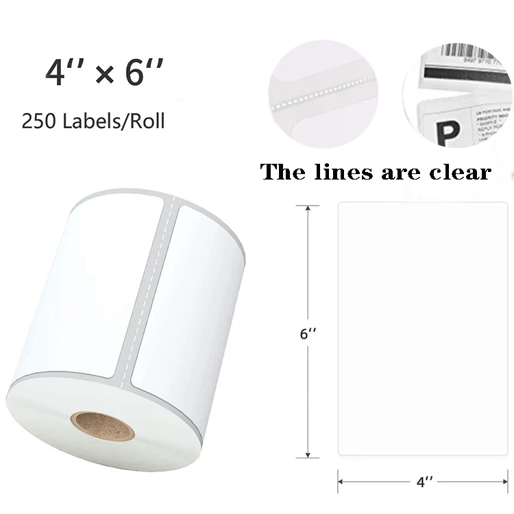 Factory Wholesale Multi-size High Quality Strong Adhesive Direct Thermal Label Stickers Barcode Packaging Labels
