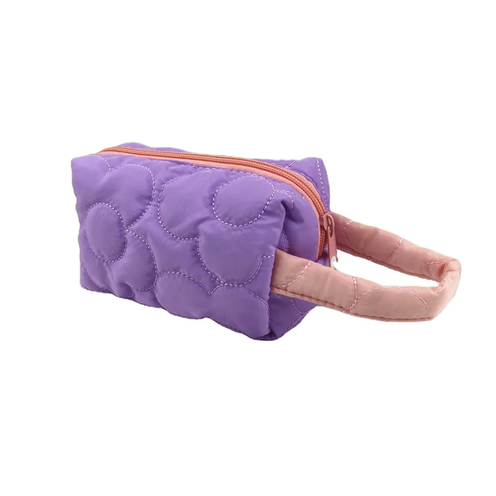 New Fashion Cosmetics Beauty Bag For Women And Girls Candy Color Fluffy Cute Fill Makeup Bag Custom Logo Storage Bag