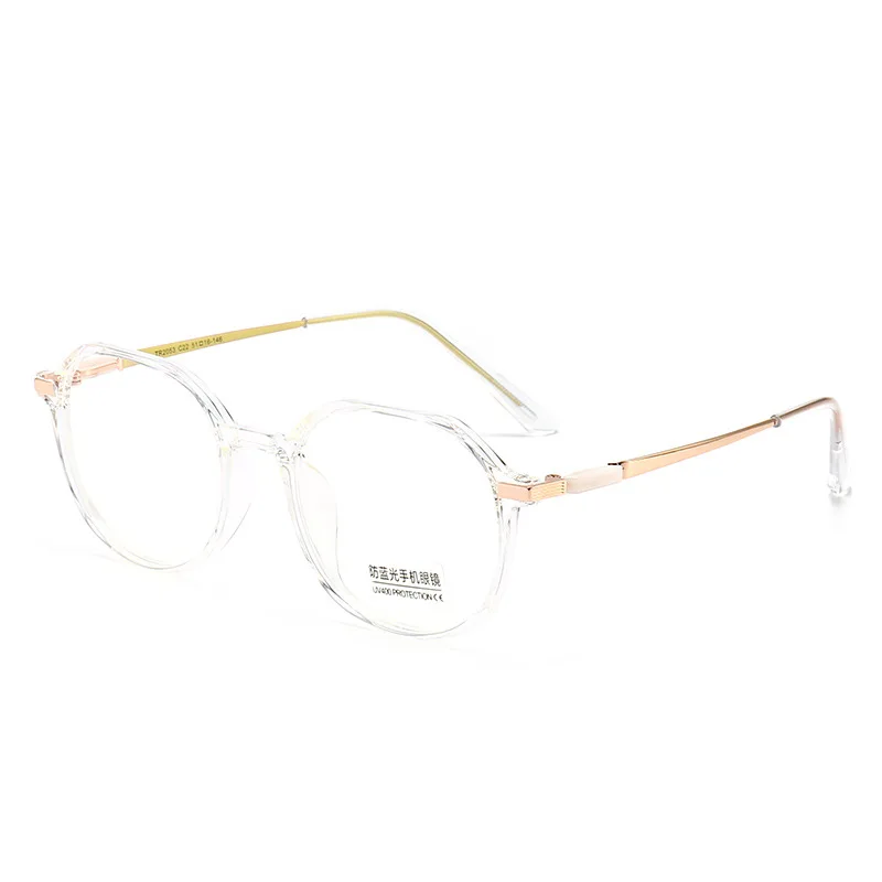 New Arrivals Fashion Women Clear Transparent PC Frames Anti Blue Light Blocking Eyeglasses Glasses