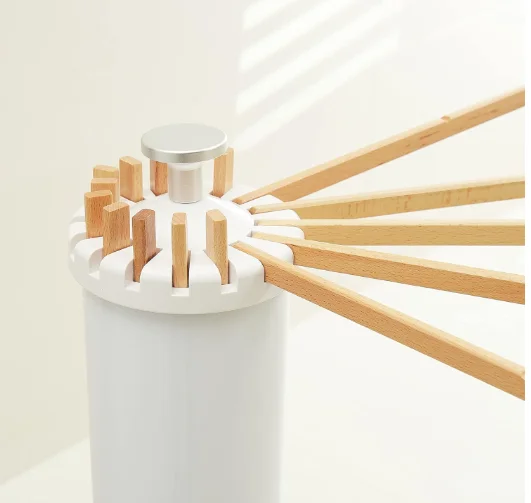 Solid High Quality Wooden Octopus Clothes Hanger Best Price Cylinder Tripod Drying Rack With 16 Changeable Rods Space Saving