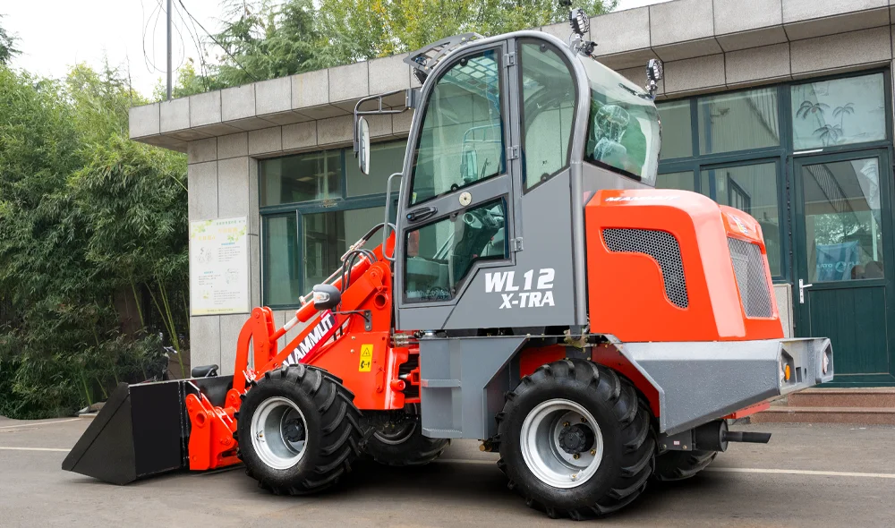 Ковшовый погрузчик WL12 мини электрический колесный 2205lbs EPA4 euro5 вариант двигателя с газонокосилкой