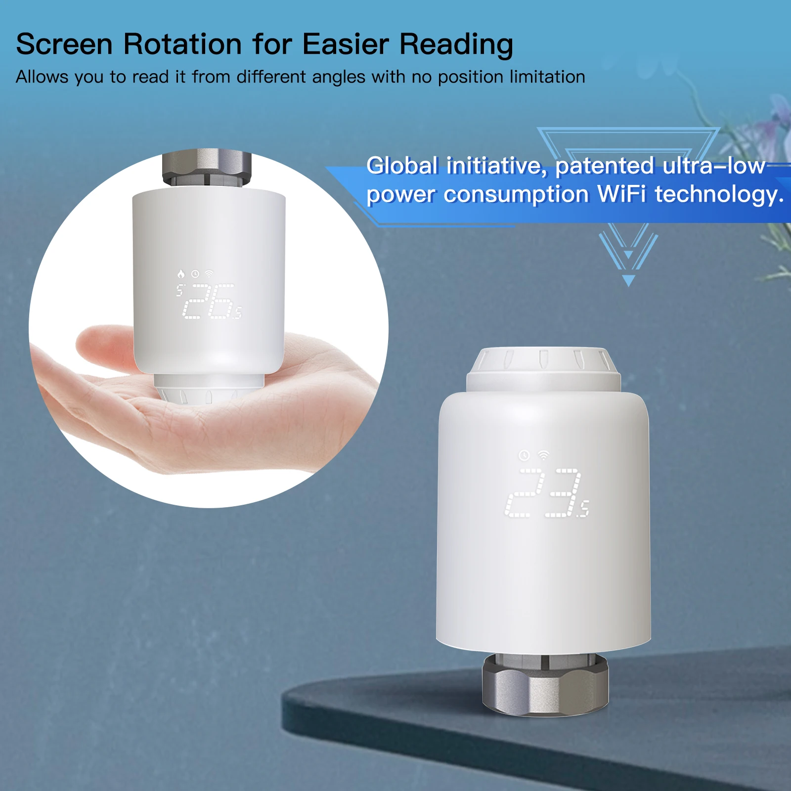 MOESS Tuya Smart WIFI TRV Actuators Smart Life Wireless Remote Control Home Heating Thermostat Temperature Controller