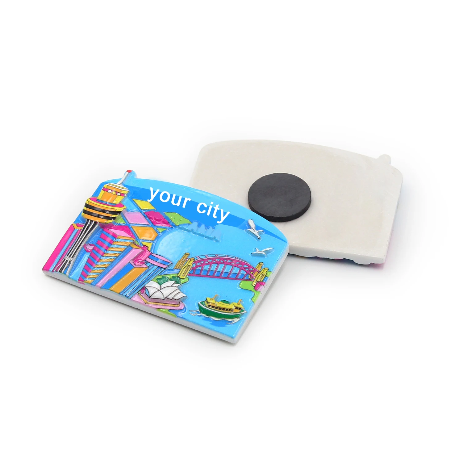 Custom Printed Resin Craft Poly Fridge Magnet Tourist Souvenirs Fish Maldives 3D Resin Craft Refrigerator Magnet