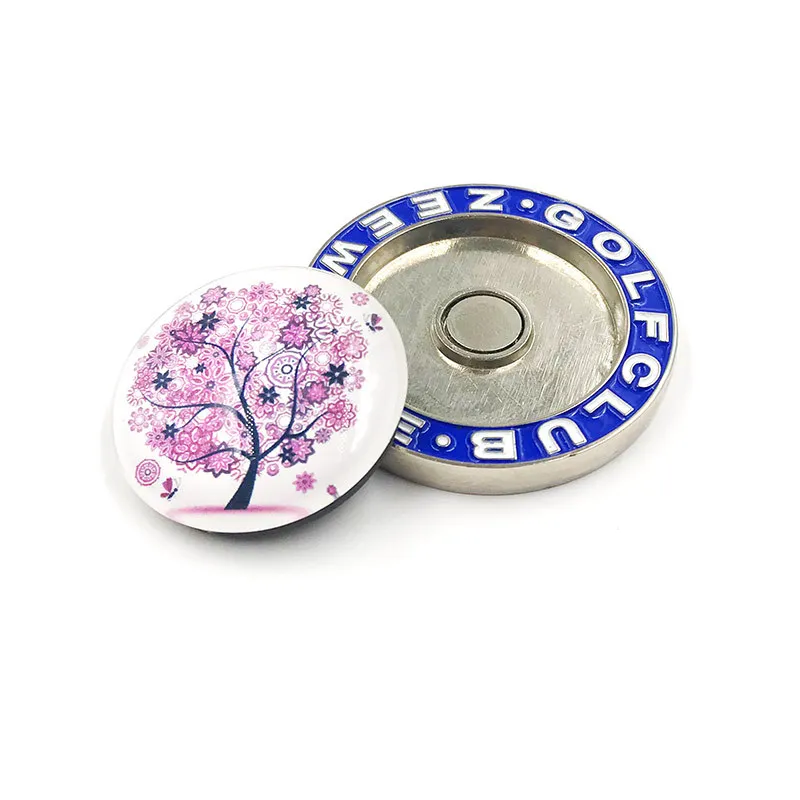 Top sell  custom logo golf ball marker and shoe clip golf ball marker enamel golf ball marker