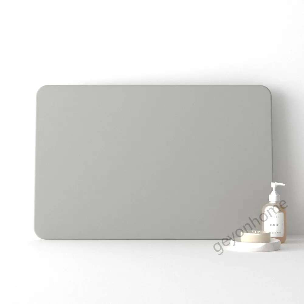 Custom Size Natural Diatomaceous Earth Bath Mat Super Absorption Quick Drying Non-Slip mat