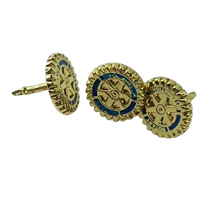 Metal Crafts Manufacturers China Metal Masonic Lions Clubs International Rotary Badge Enamel Custom Lapel Pin Rotary Souvenirs
