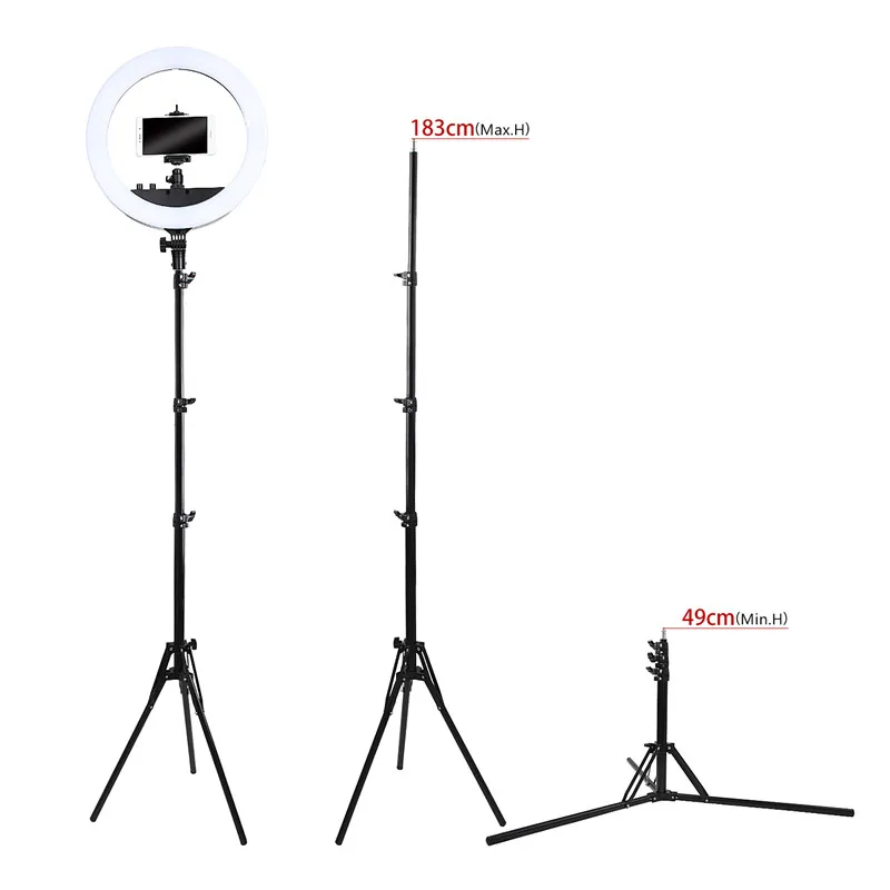 
FOSOTO Tripod Light Stand &1/4 Screw portable Head Softbox For Photo Studio Photographic Flash Umbrellas Reflector ring light 