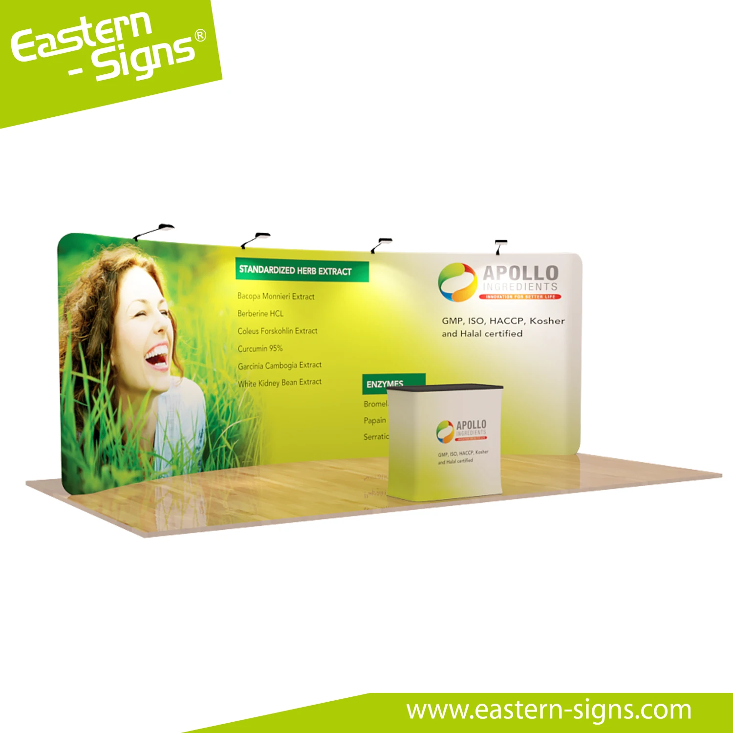 8ft 10ft tension fabric wall display stand photo booth background for exhibition