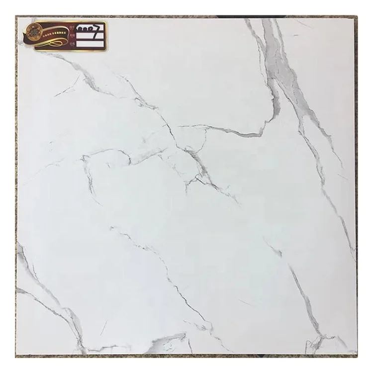 Factory 600x600 Glazed Porcelain Bathroom Floor Tiles Marble Flooring Tiles White