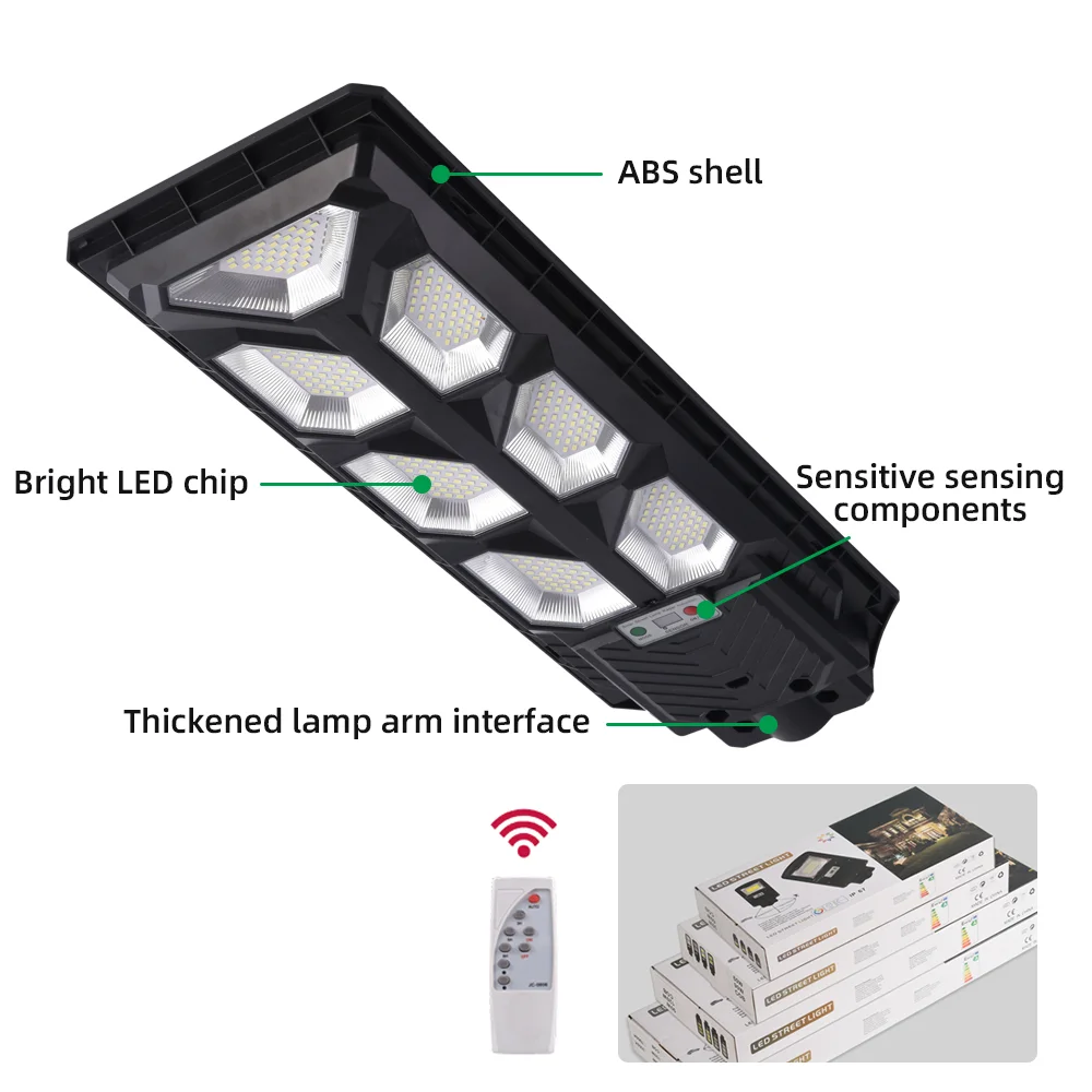 2024 Factory wholesale solar light IP65 waterproof led solar street lights energy saving remote control solar lights outdoor