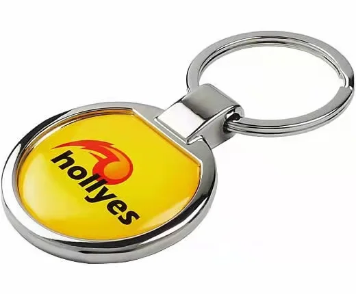 promotional blank metal circle keychain round keyring for wholesale