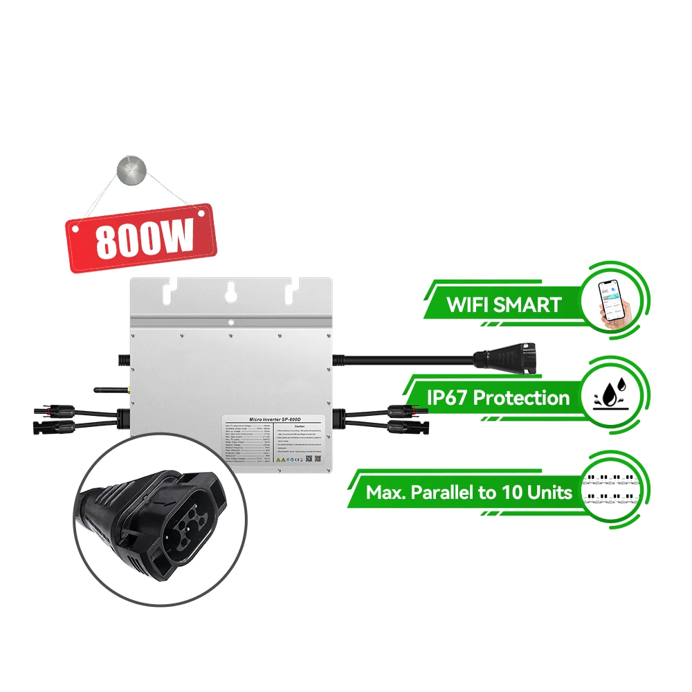 SP D Micro Inverter 800W 96.5% Efficiency Garden Solar System Hoymiles Micro Inverter 800W