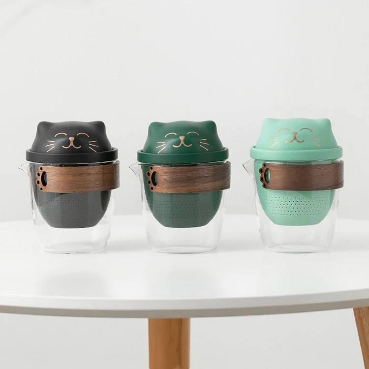 5 in 1 Chinese Kung Fu Travel Tea Set One Pot Three Cups with Travel Storage Bag portable travel tea set