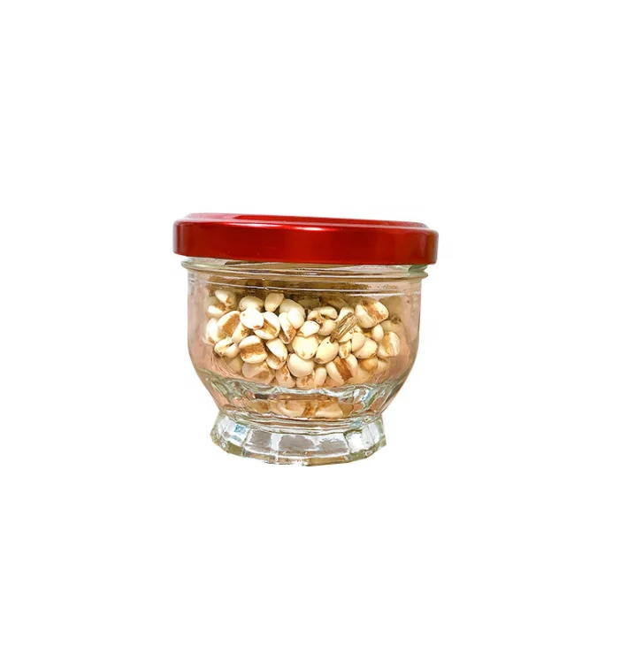 50 ml 75 ml 100 ml food storage honey bee sauce cubilose swiftlet bird nest soup storage glass bottle with red metal seal cap