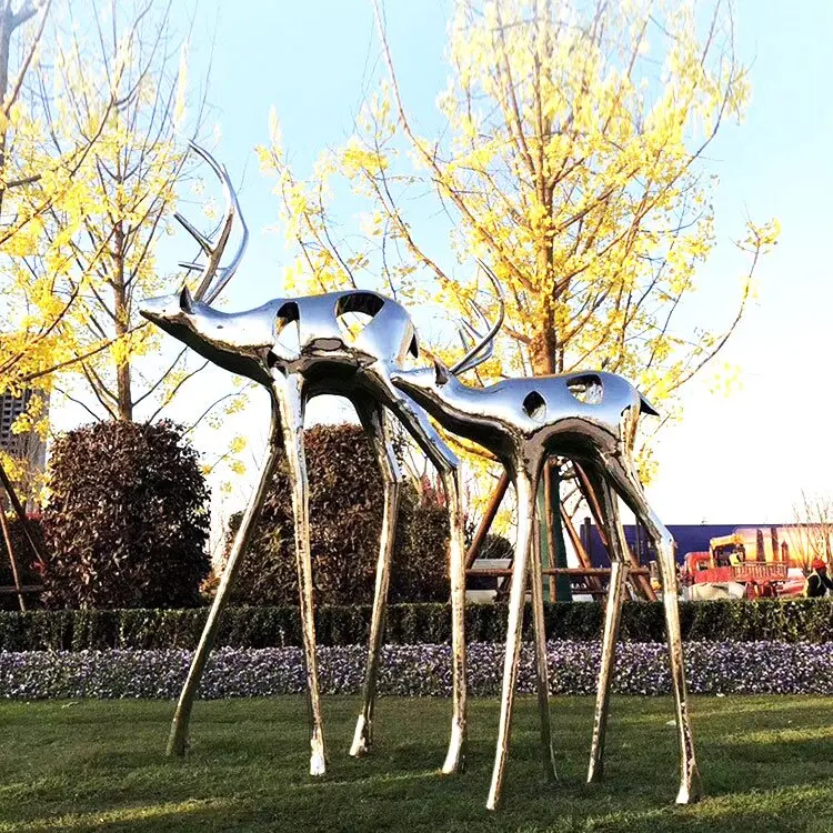 Абстрактная Декоративная скульптура животного из нержавеющей стали под заказ, оптовая продажа
