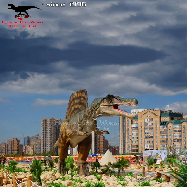 Life size high quality mechanical interactive moving dinosaur