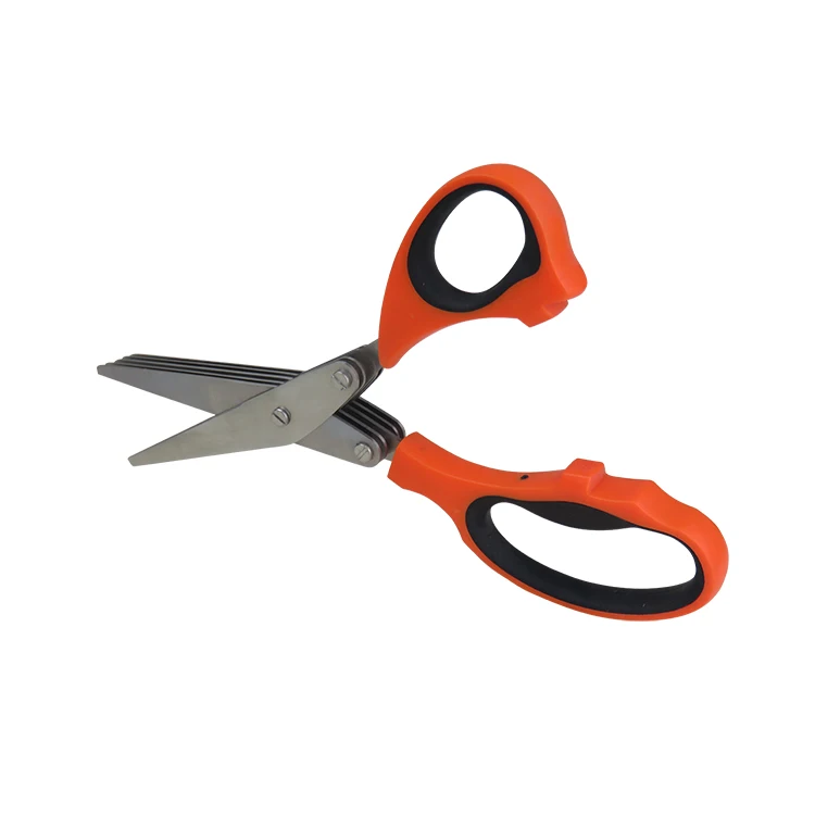 Фабрика Многофункциональные кухонные аксессуары бытовой 5 слоев лезвие кухонные ножницы с Pp и Tpr ручкой