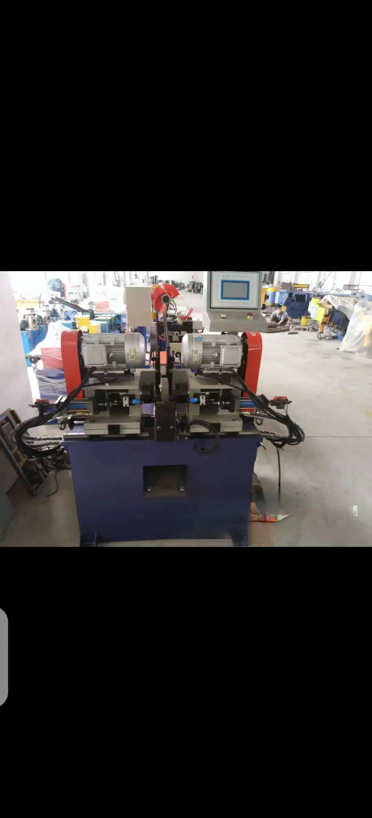 CNC Multi functional Round pipe round bar flat head metal pipe chamfering machine single head hydraulic chamfering machine