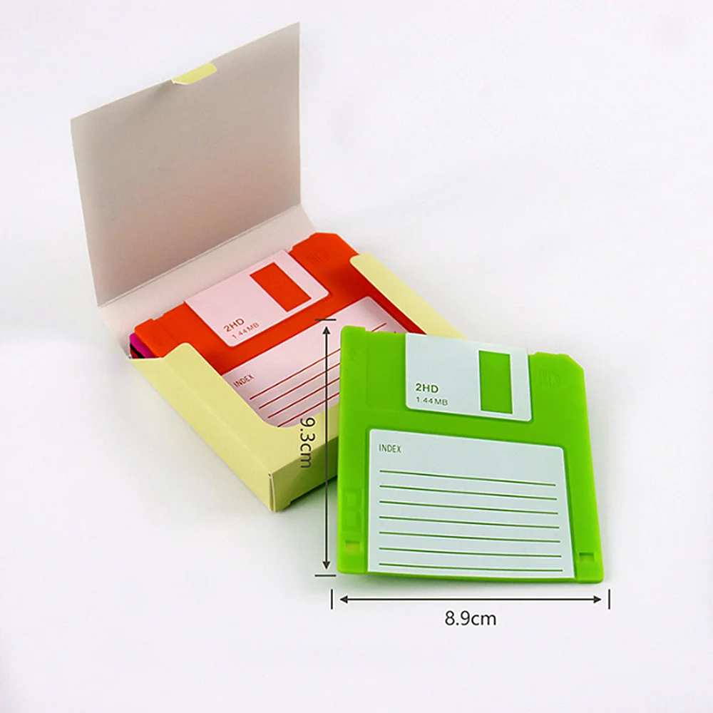 6 PCS Retro Floppy Disk Silicone Coaster Set For Tables, Drink Coasters for Tabletop Protection