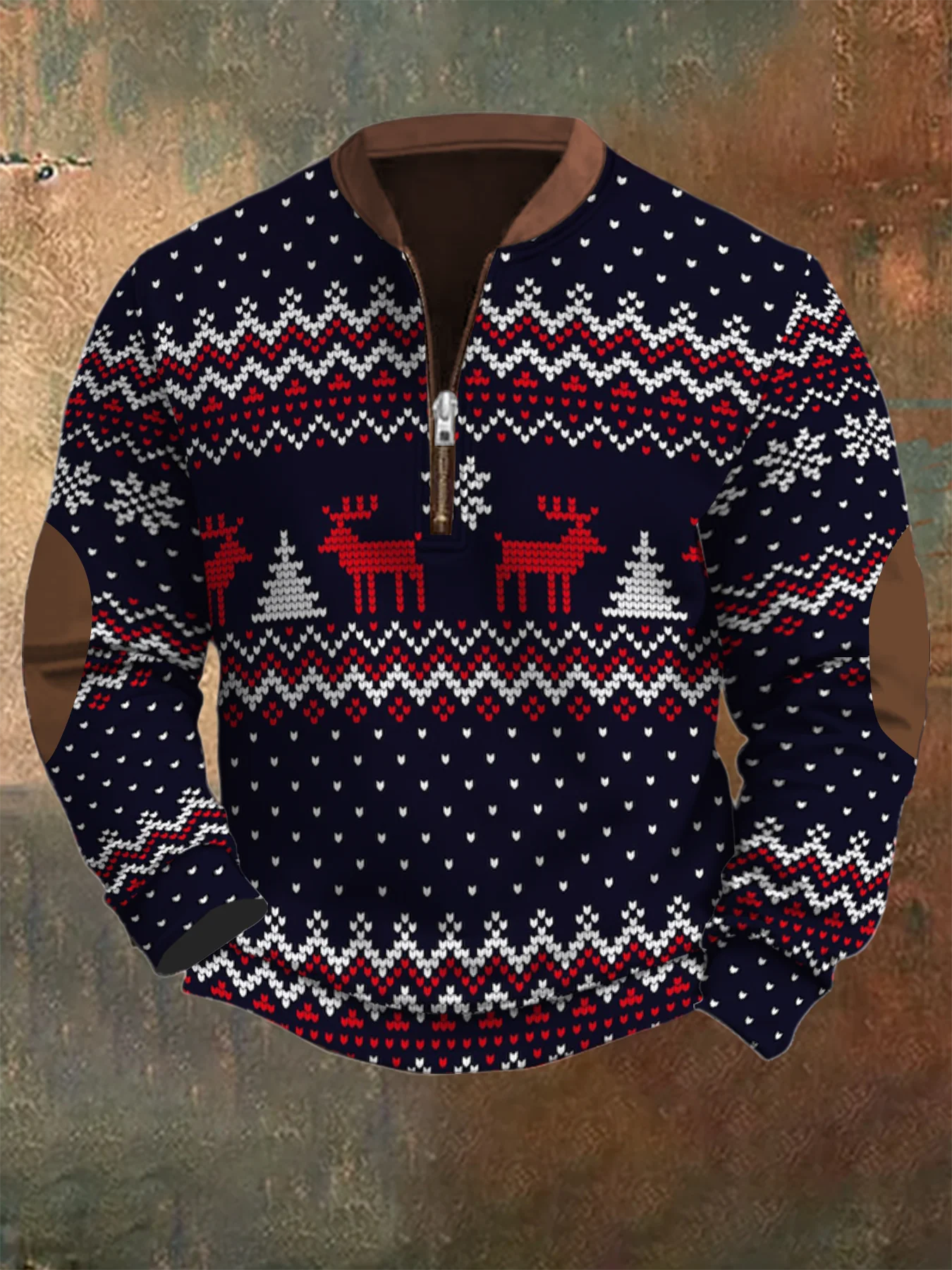 2024 New Design Cable Knit Sweater Men Cotton Rib Clothing Sweater Half Zipper Custom Plus Size Knit Sweaters for Men