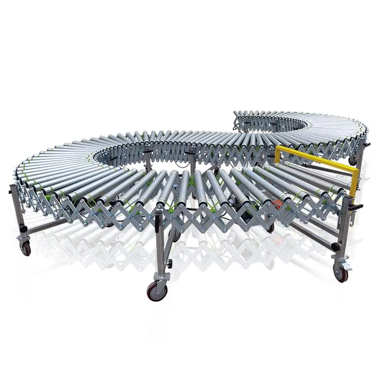 Warehouse transportation Automatic Distribution Flexible Roller Conveyor for Assembly Line and goods unloading loading