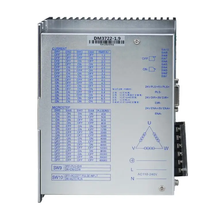 AC185-230V трехфазный цифровой драйвер DM3722 подходит для 110/130 шагового двигателя