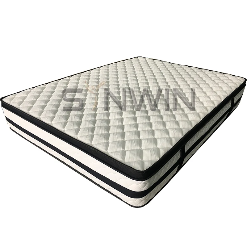 Cheapest Compressed Rebonded Foam Spring Mattress China Factory Made Matrass Best Seller Queen Bed Mattresses