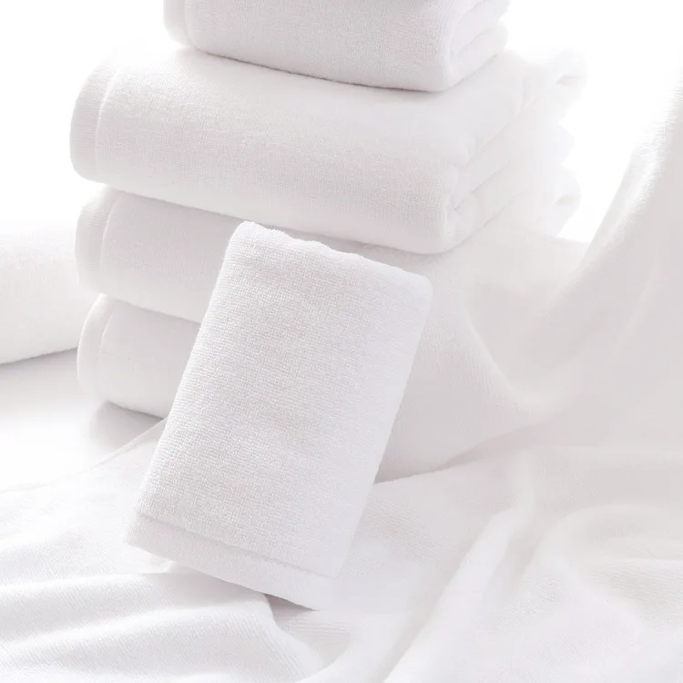 Wholesale custom logo cheap soft skin star hotel 100% cotton towel set