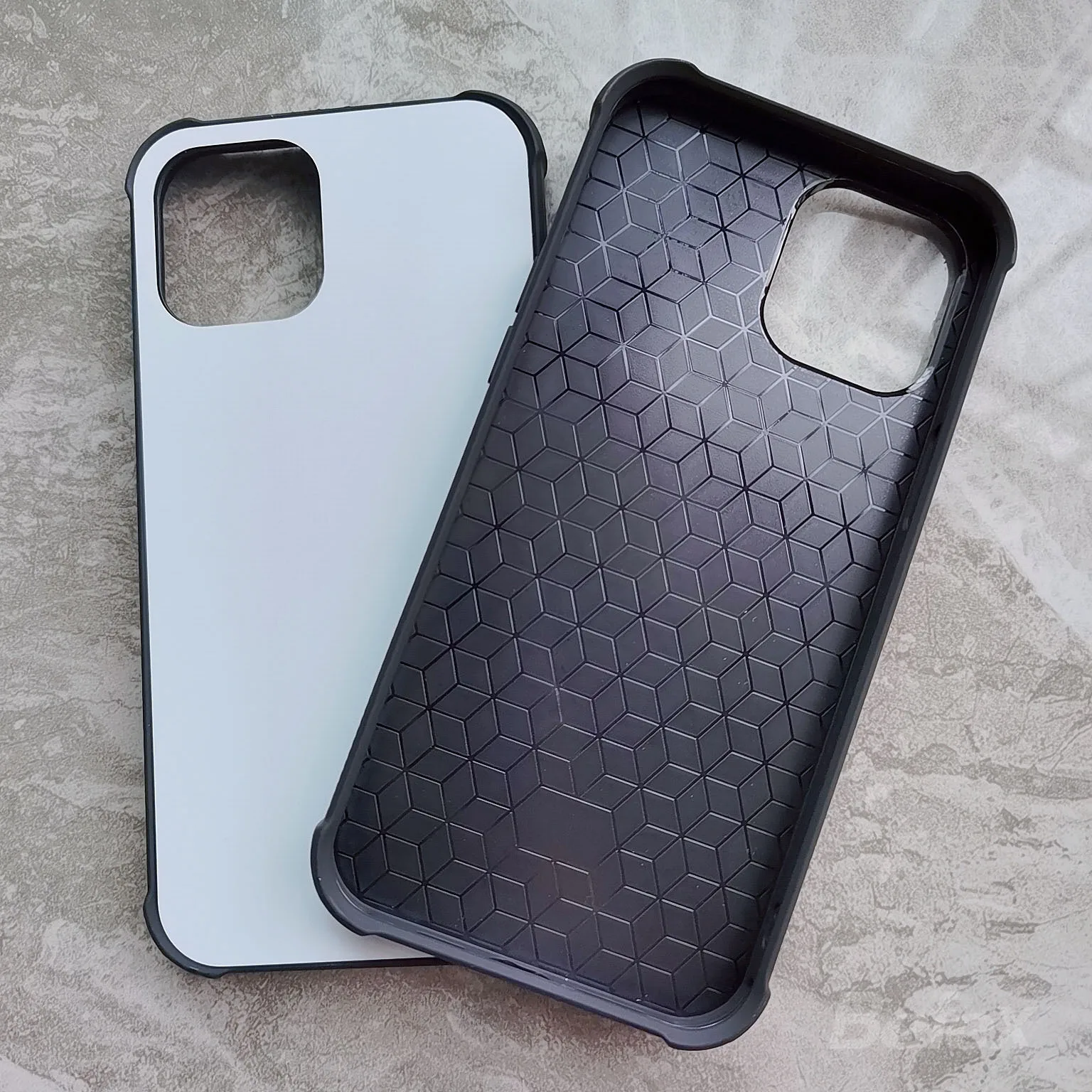 Anti-shock PC+TPU Protection Shockproof Black sublimation phone cases for iphone 15 pro max  13 14 12 11  mini plus ultra