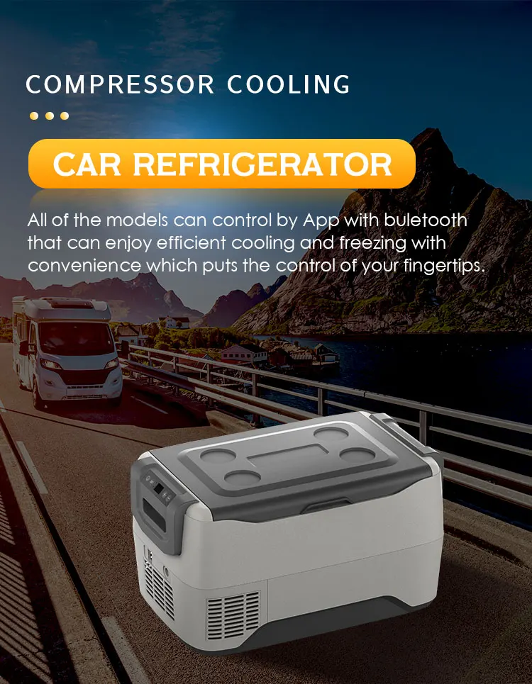 50L Cooler Box Car Refrigerator Car Fridge Refrigerator Travel Cooler  For Vehicles