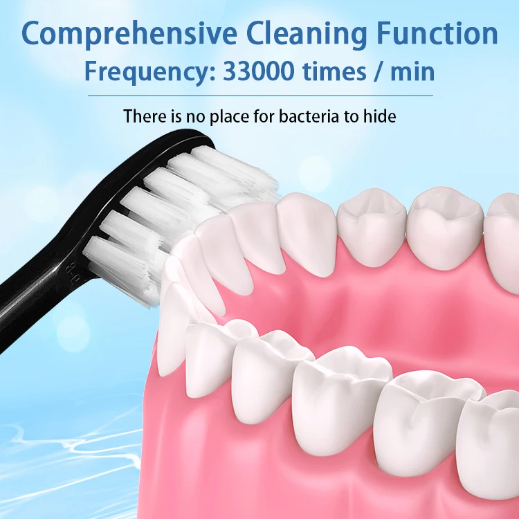 AIWO Private Label Electric Toothbrush With Toothbrush Travel Case Cheap Rechargeable Smart Electric Toothbrush Set