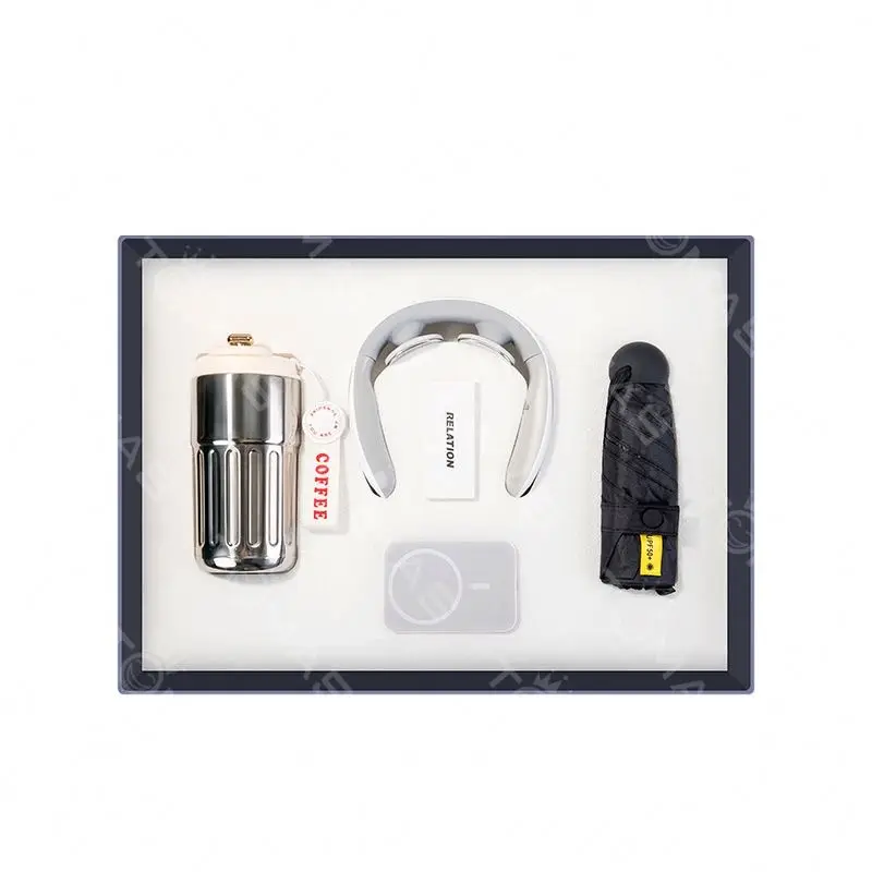 Promotional Events Business Gift Outdoor Travel Customized Computer Backpack Coffee Mug Neck Massager Novelty Electronics Items