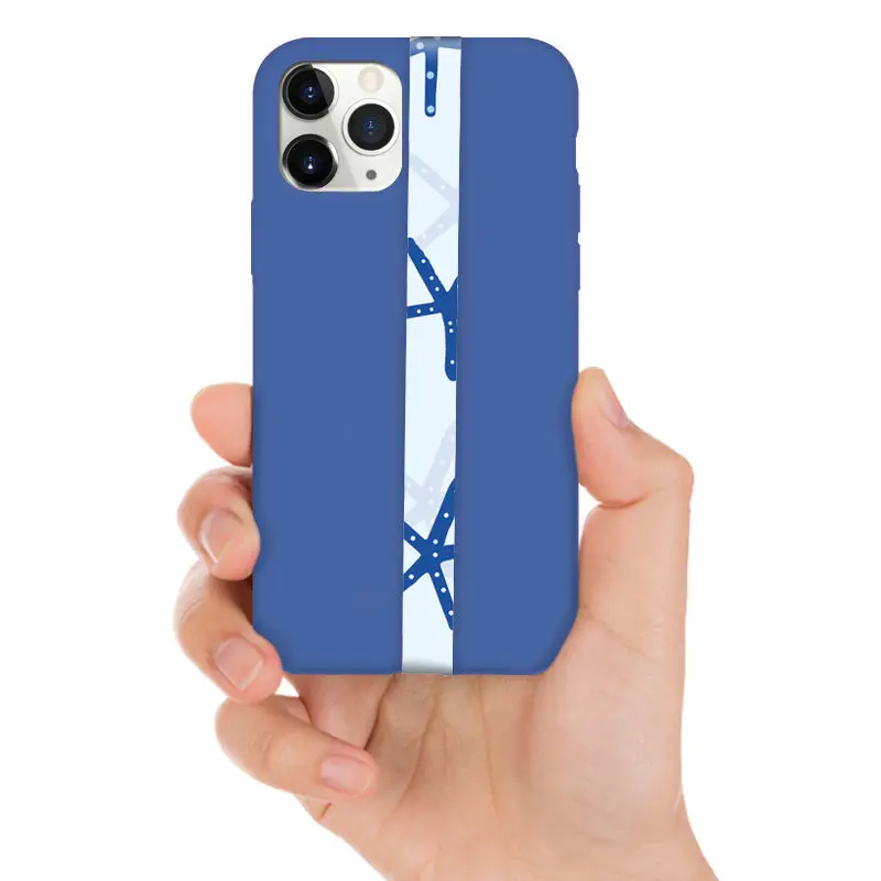 Fashion Custom Silicone Mobile Phone Case Anti-drop Phone Strap Cord Ribbon Lanyard Phone Cover