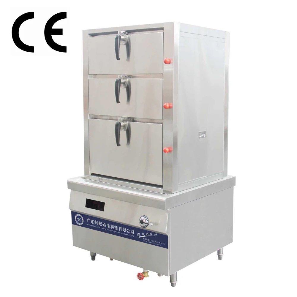 Commercial 380V Seafood Steamed Cabinet Industrial Electric Food Steamers Stainless Steel Induction Soup Rice Steamer Cabinet