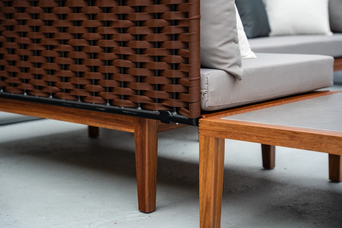 Popular design teak rope outdoor furniture teak patio furniture set outdoor outdoor furniture teak sofa