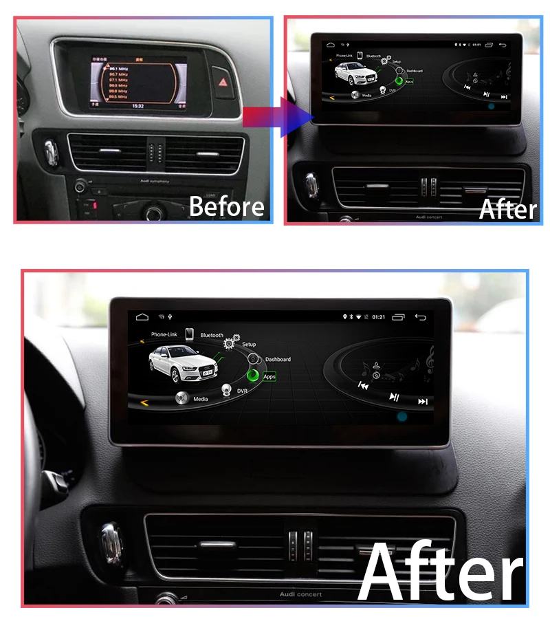 Android Radio Car Stereo For Audi Q5 2009-2017 Car Multimedia DVD Player Carplay GPS Navigation