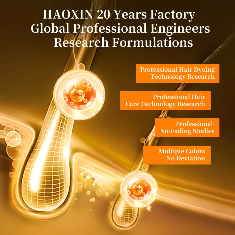 HAOXIN Brands russia korea hot sale liquid demi hair dye cream direct dye hair color