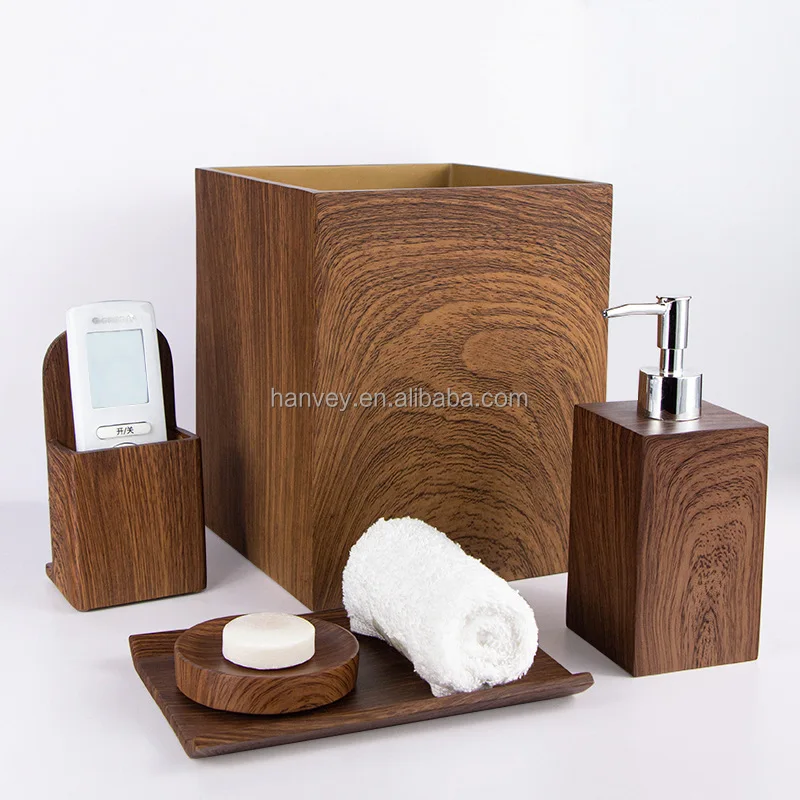 Custom Luxury five star Hotel separate empty pump bottle bathroom shampoo set resin ceramic bathroom amenities