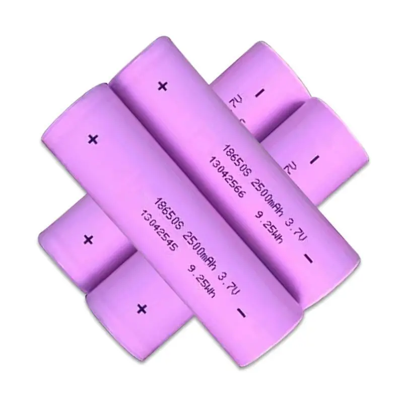 Factory Price Hot Selling Cylindrical 3.7V 2500mAh Lithium Battery 18650 Rechargeable Li-ion Battery