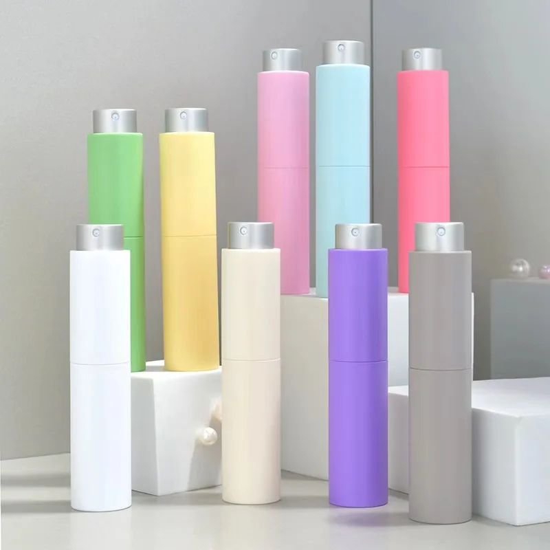 Custom new design twist up perfume atomizer 10ml aluminum Travel glass spray Perfume Refillable bottles