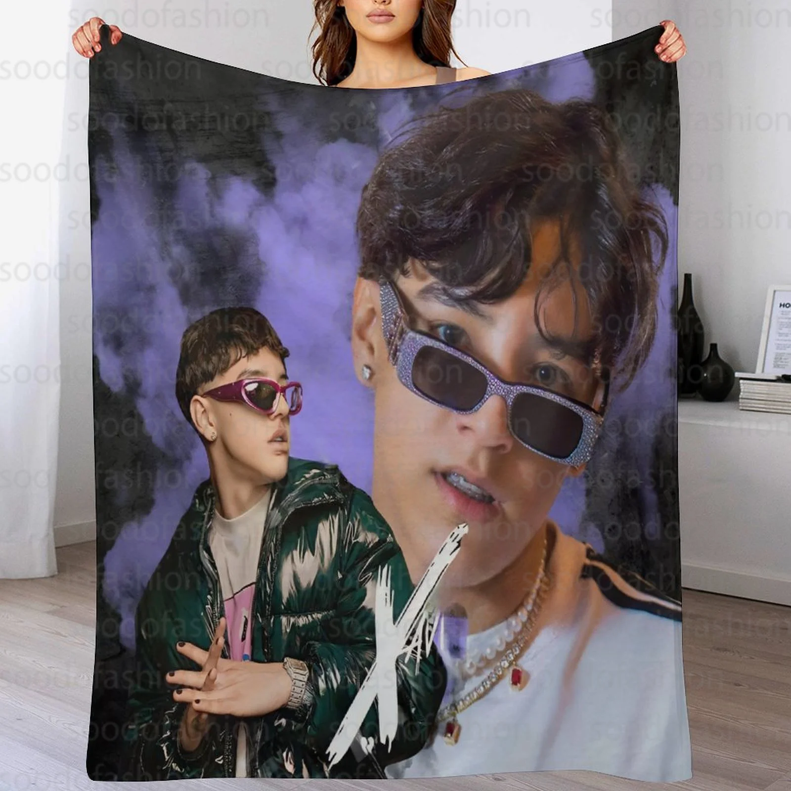 2024 Newest Custom Knitted Blanket NO MOQ Xavi Soft Lightweight Fleece Polyester Throw Blanket Towel Blanket
