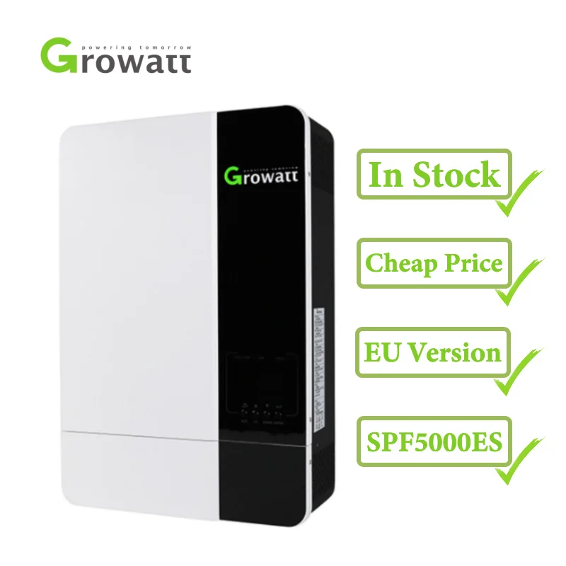 Growatt Top Quality New Arrival Good Price 5000Es 5000W Solar Hybrid Off Grid Photovoltaic Inverter