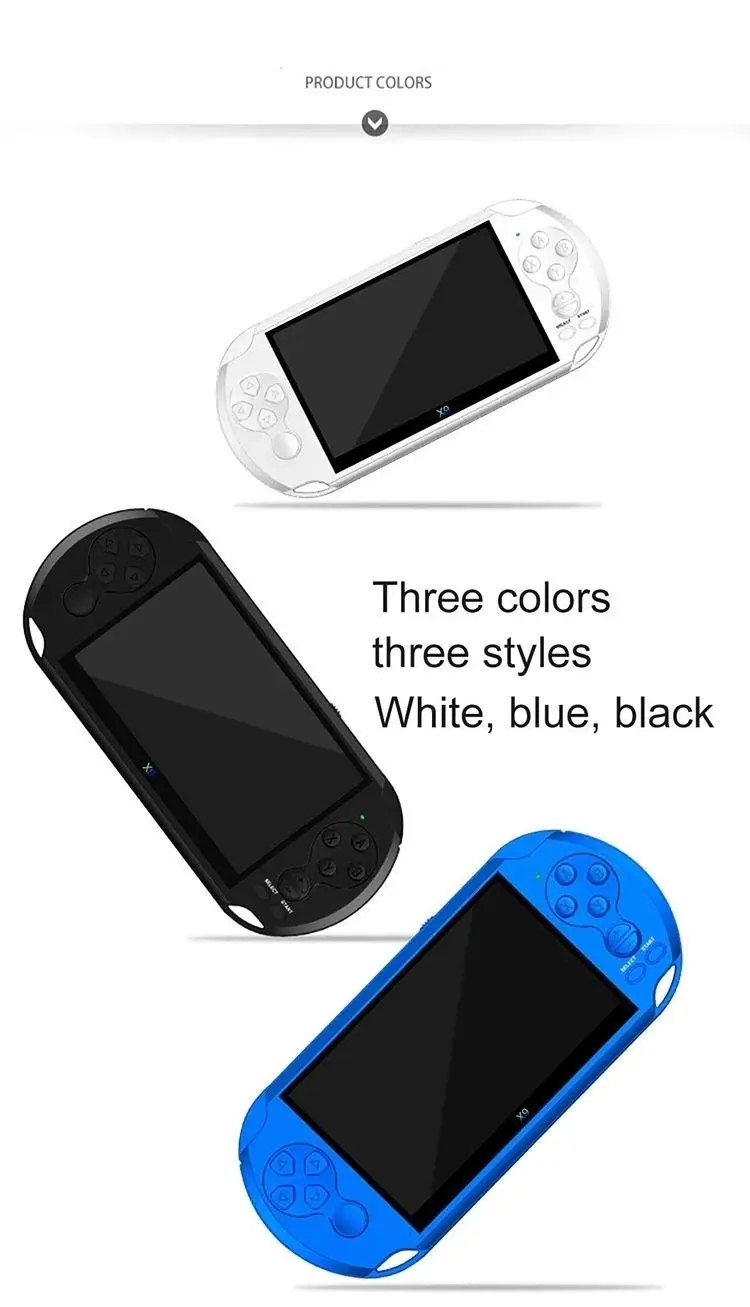 X6 Mini Gaming Device 3D Rocker Controller 4.3 Inch HD Screen Portable Retro PSP Games Handheld Games Console 8GB For Kids Gift