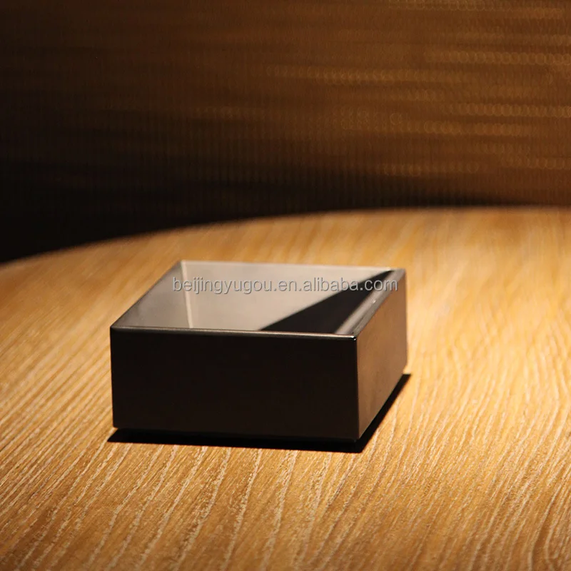 Classic Square Multifunctional Cigar Ashtray Custom Shape Logo Men Business Promotional Gift Office Ceramic Marble Ashtray